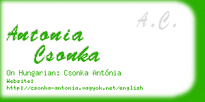 antonia csonka business card