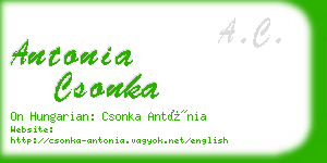 antonia csonka business card